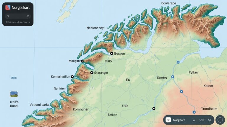 Mapa Norwegii