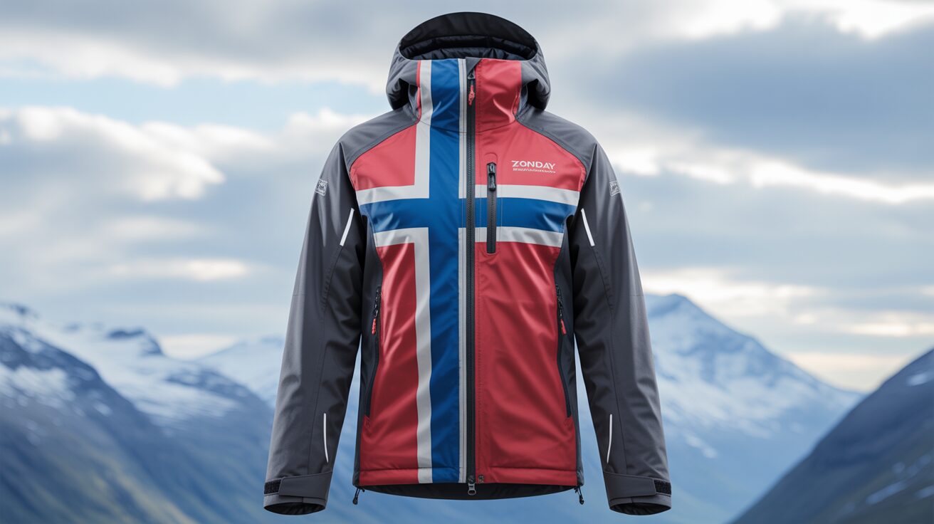 Kurtka Z Flagą Norwegii
