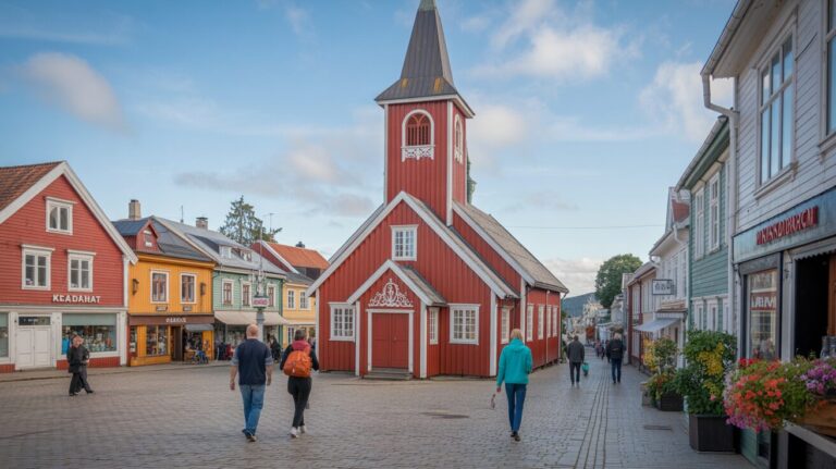 Miasto W Południowo-Wschodniej Norwegii