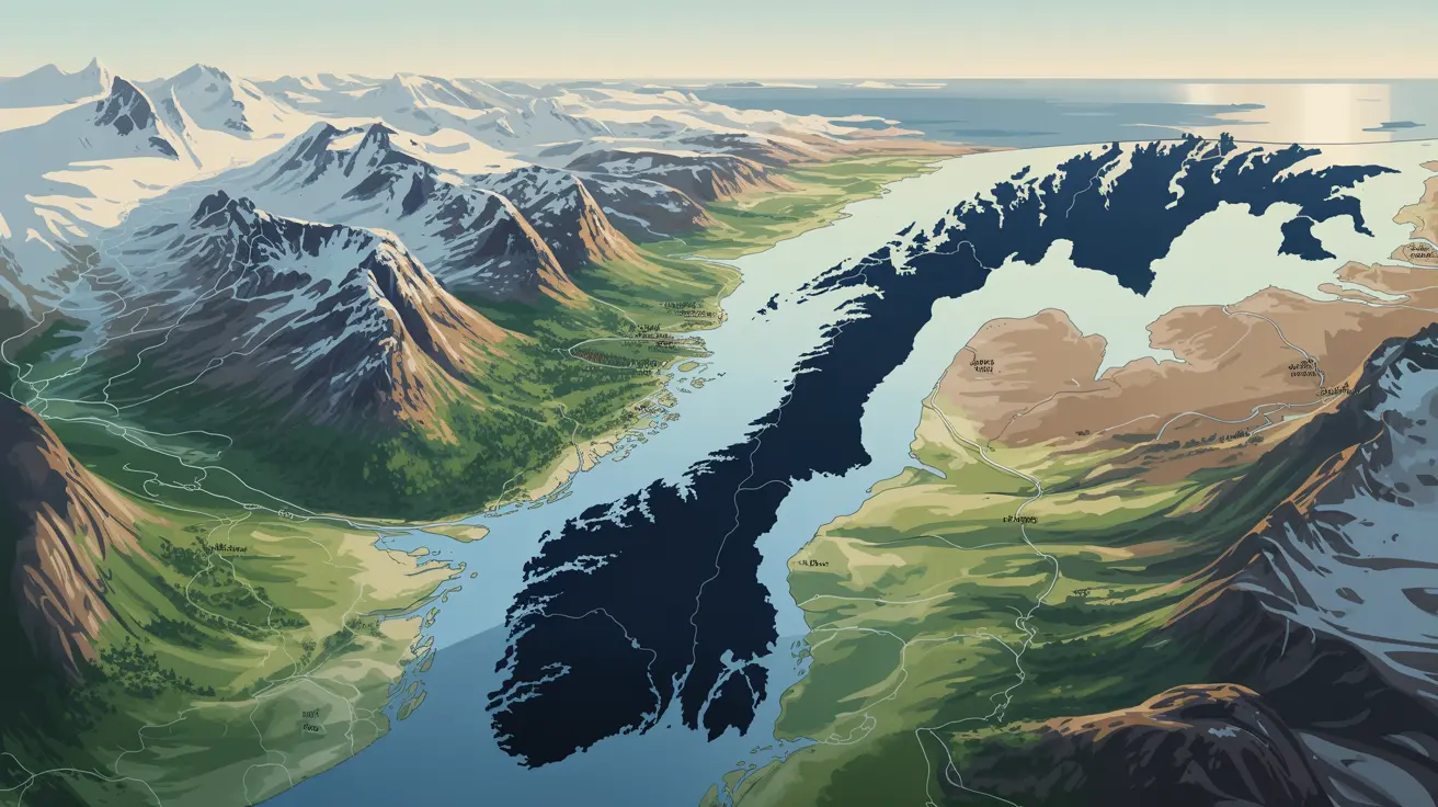 Dokładna Mapa Norwegii