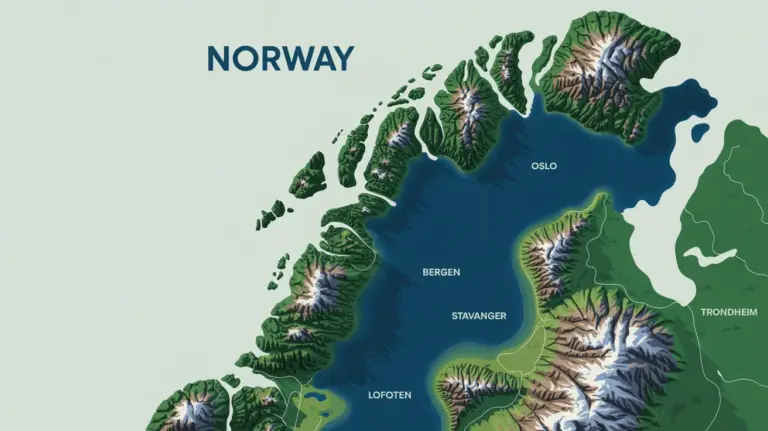 Mapa Norwegii Miasta