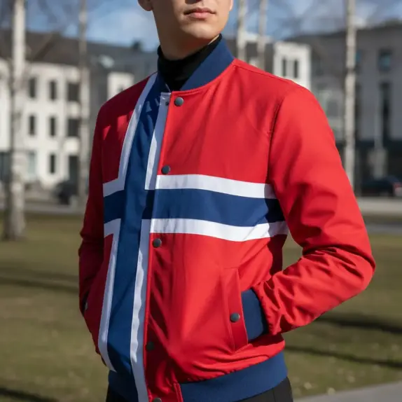kurtka z flaga norwegii