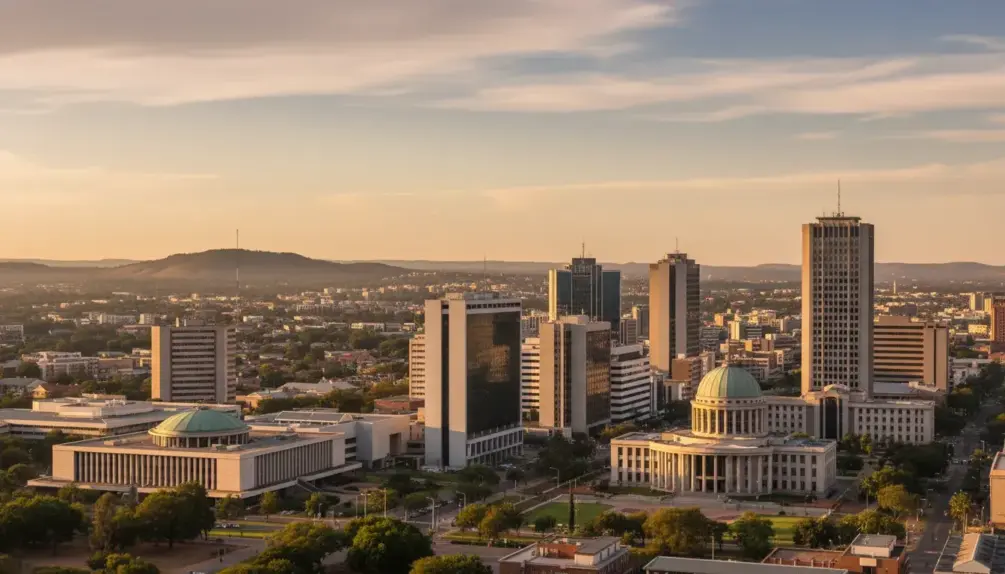 Gaborone jako stolica Botswany