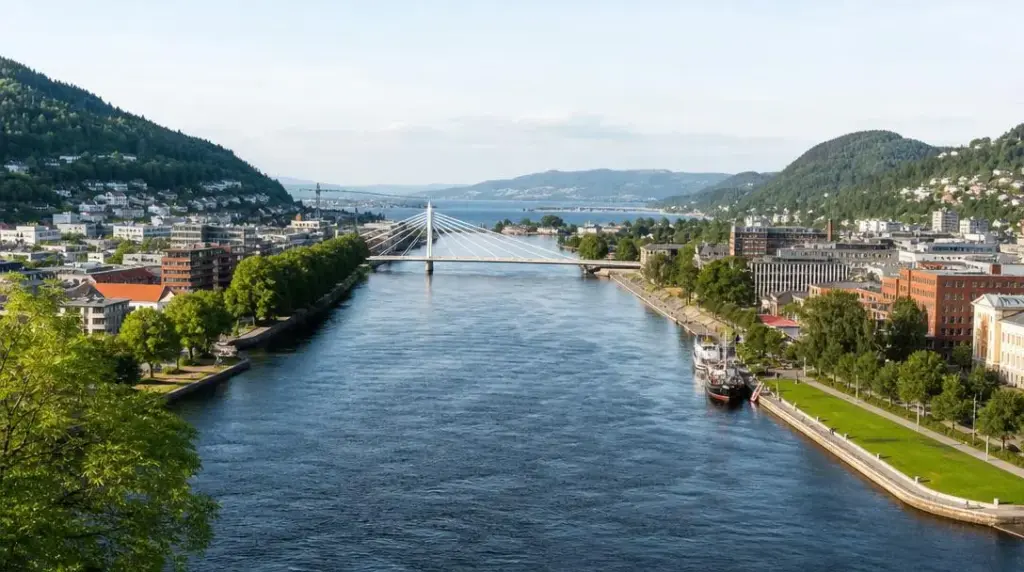 Gdzie znajduje się Drammen w Norwegii?
