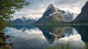Norwegia Krajobraz - Fiordy, Góry, Lodowce, Zorza Polarnej Norwegia Krajobraz