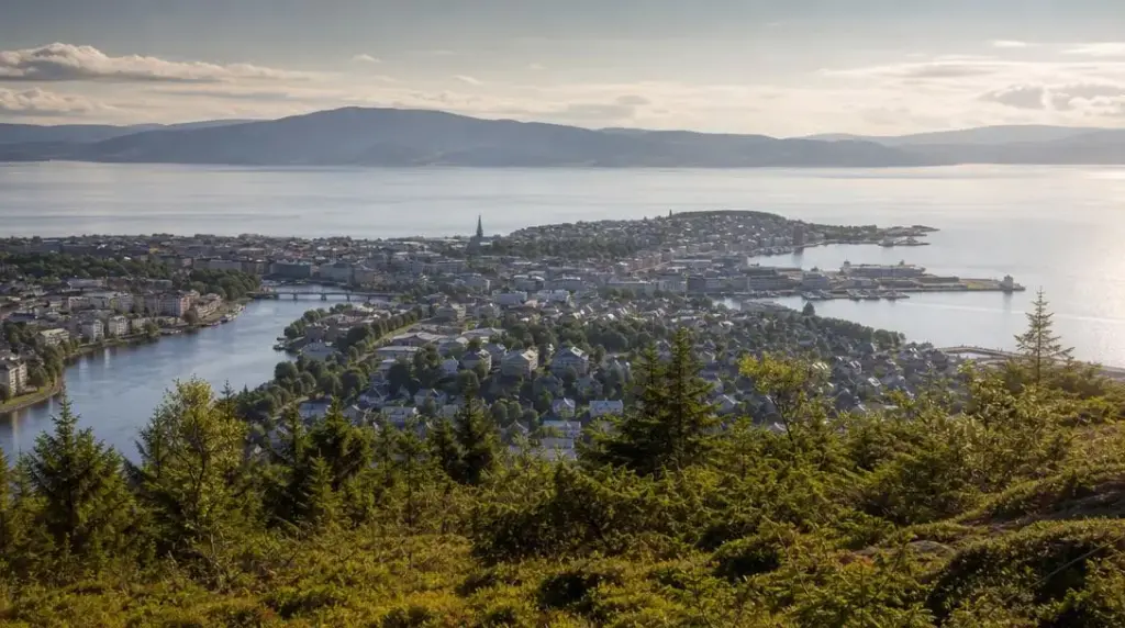 Gdzie dokładnie jest położone miasto Trondheim?